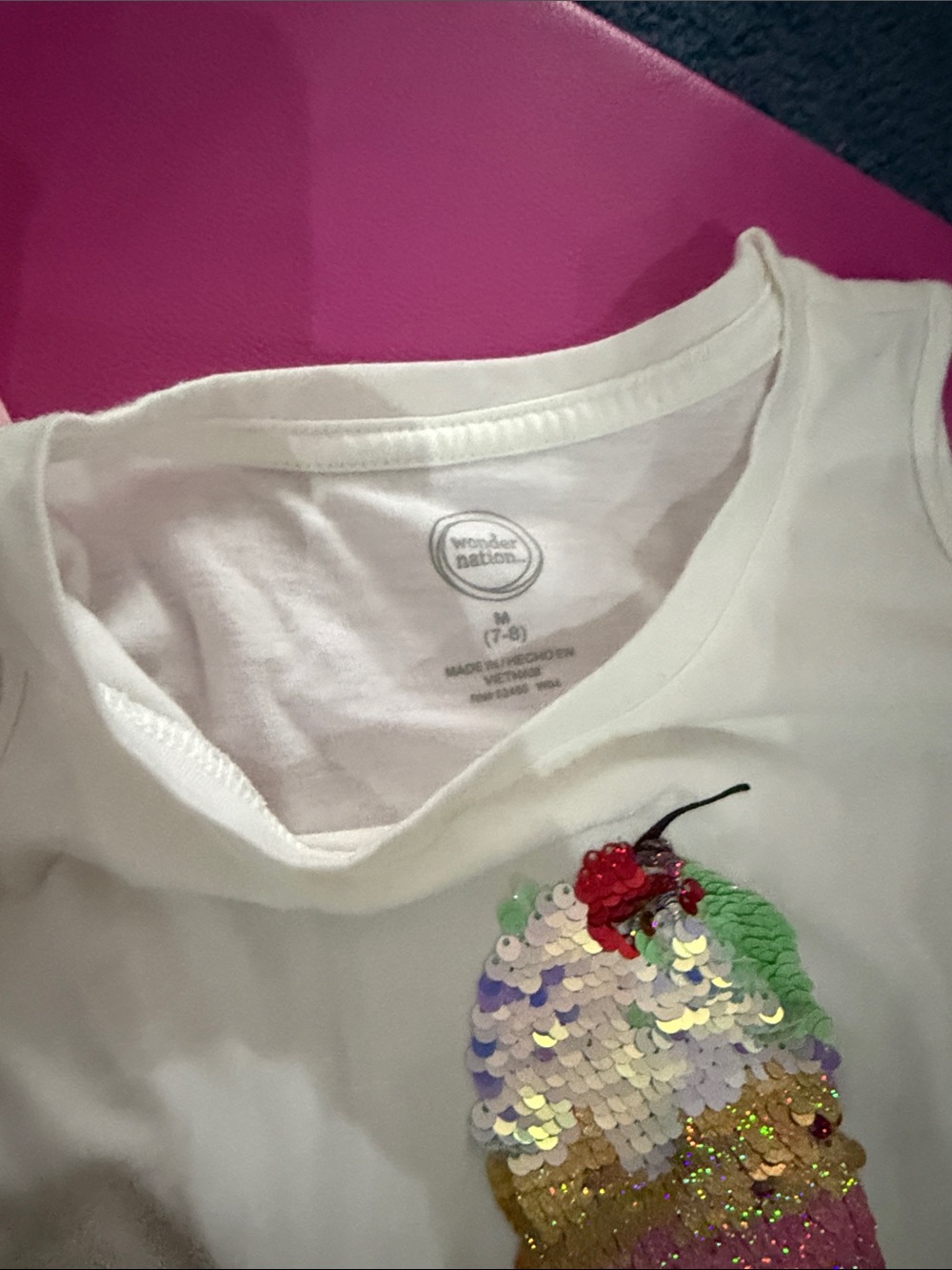 wonder nation White Girls Sleeveless Tank Top - Picture 4 of 4